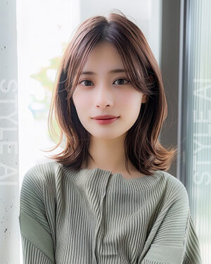 知的なムードを引き出すセンターパート