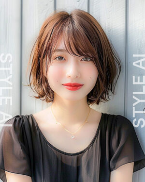 抜け感と品を両立したこなれボブ