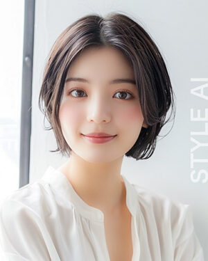 大人っぽさが際立つセンターパートボブ