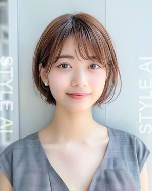 可愛さ引き立つナチュラルボブ