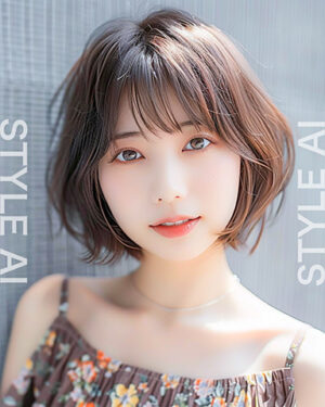 ふんわり感が可愛いナチュラルボブ