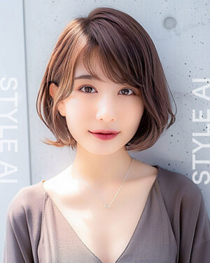 上品さが際立つシルエットボブ