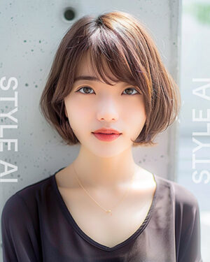 柔らかな印象をつくる好感ボブ