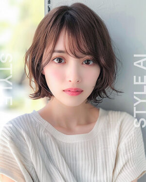 やわらかさをまとうゆるふわボブ