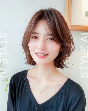 抜け感が心地いい大人カジュアルボブ